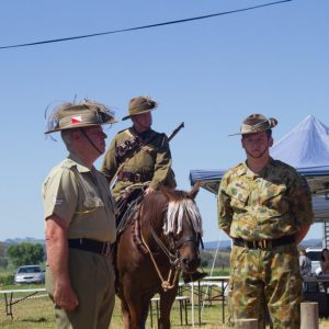 Lance Guard - 4th19th Prince of Wales Light Horse Regiment -Mick & Wallace in background 18 Oct 2015