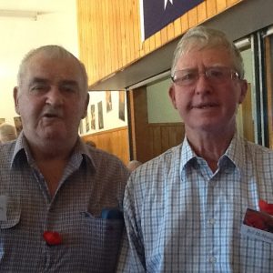 Patrick Delaney & Bill McMonigle just unvielled WW1 Honour Board The Gathering Place 18 Oct 2015