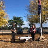 Adrian Younger & Noeleen Lloyd ANZAC Service Greta Cemetery 23 April 2019 Adrian Younger & Noeleen Lloyd ANZAC Service Greta Cemetery 23 April 2019