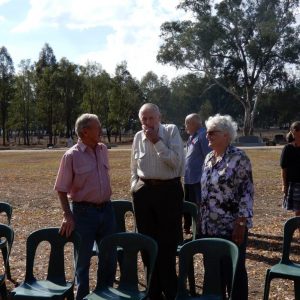 Eddie Hopper, John and Val Tanner at ANZAC Service Greta Cemetery 23 April 2019 (11)