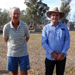 Francis O'Brien & Ken Manton ANZAC Service Greta Cemetery 23 April 2019