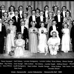 Greta Hansonville Junior Debutantes Hansonville Hall 1950 -courtesy David O'Brien