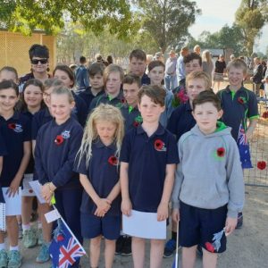 Greta Valley Greta Valley PS at ANZAC Service Greta Cemetery 23 April 2019-with Noeleen Lloyd