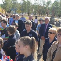 Greta Valley Students at Hector Sinclair's grave ANZAC Service Greta Cemetery 23 April 2019 Greta Valley Students at Hector Sinclair's grave ANZAC Service Greta Cemetery 23 April 2019