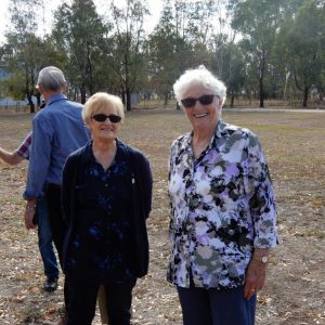 Janis Delaney Val Tanner ANZAC Service Greta Cemetery 23 April 2019