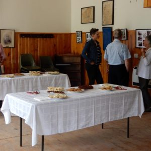 Morning tea at Greta Hansonville Hall after ANZAC Service Greta Cemetery 23 April 2019