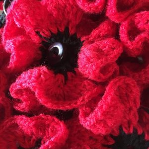 Poppies before being placed on gate ANZAC Service Greta Cemetery 23 April 2019