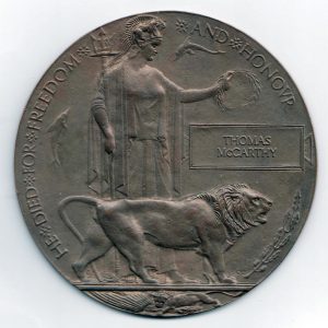Thomas McCARTHY Death Plaque - Courtesy McCarthy family Thomas McCARTHY Death Plaque - Courtesy McCarthy family