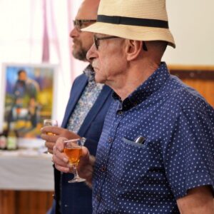Ned and the Law Greta 22 February 2020, pre event toast, Dean & Staeve Mayes