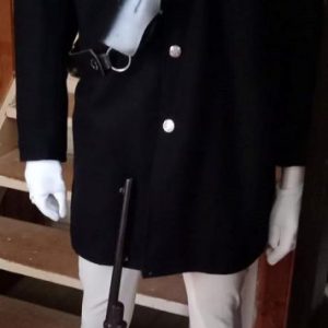 Trooper's uniform loaned by Burke Museum Beechworth with photo of Trooper Joseph Ladd Mayes, Ned and the Law, Greta 22 February 2020