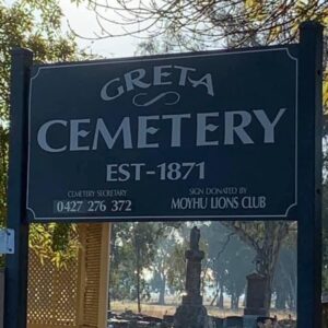 Greta Cemtery Front sign 00